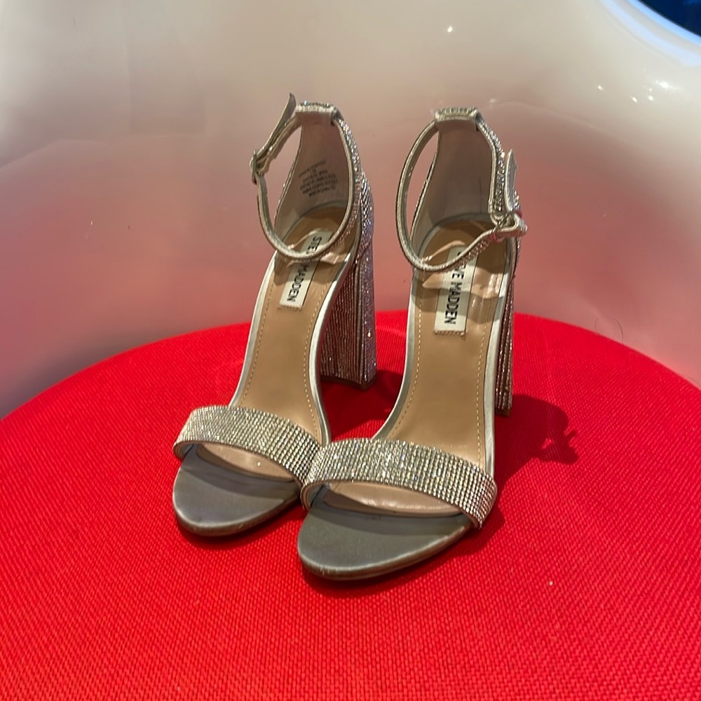 Steve Madden Spark Rhinestones Crystal Embellished Strap Sandal - Duplicate